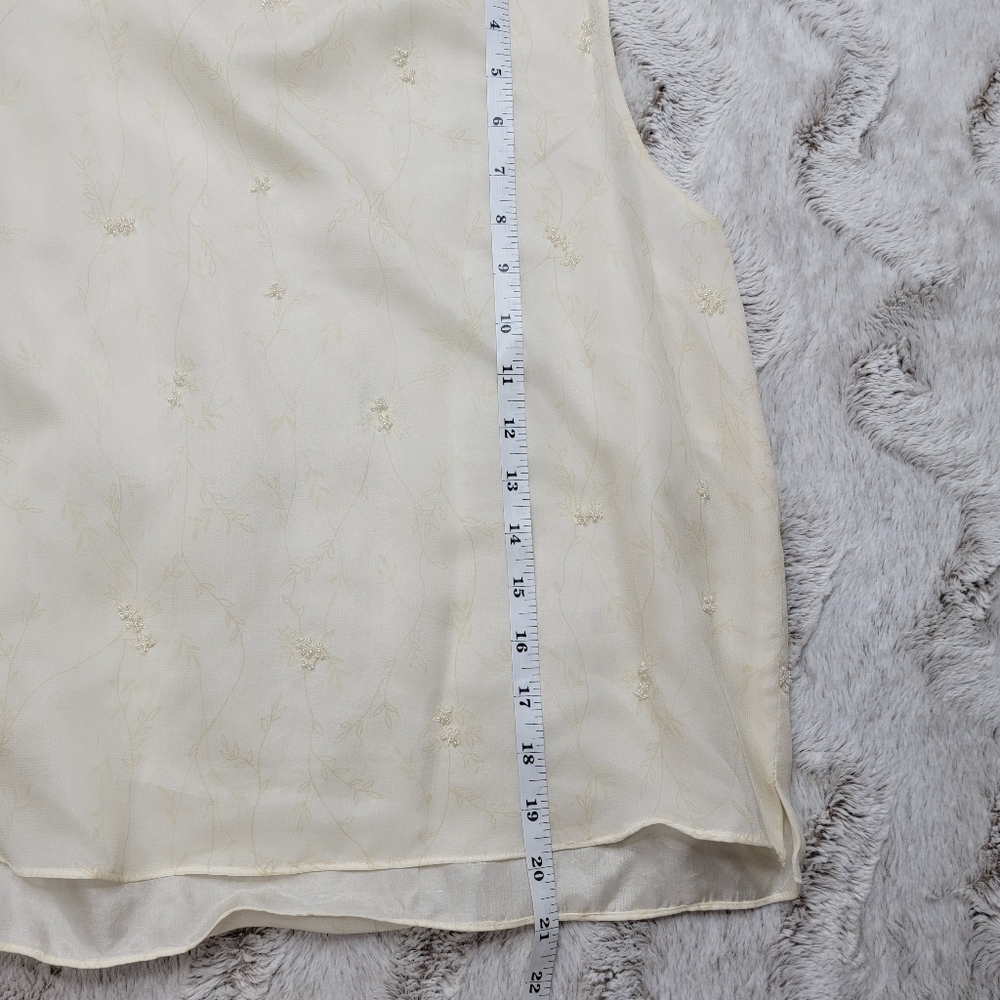 Bridgetown Collection‎ 100% Silk Beaded Embellishment Sleeveless Blouse Size S - Picture 11 of 12
